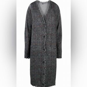 R13 Distressed Effect Long Cardigan XS